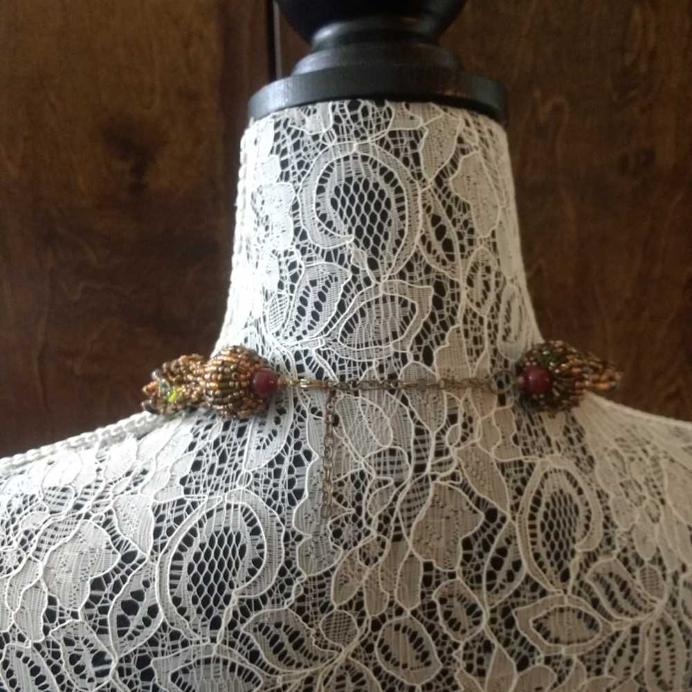 Bold, Beaded Statement Necklace - image 2